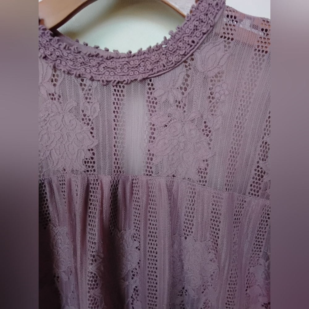 Lace Mauve Blouse